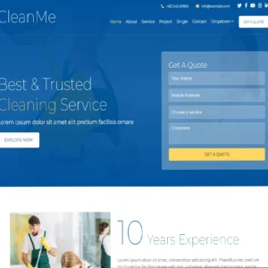 cleanme - website template