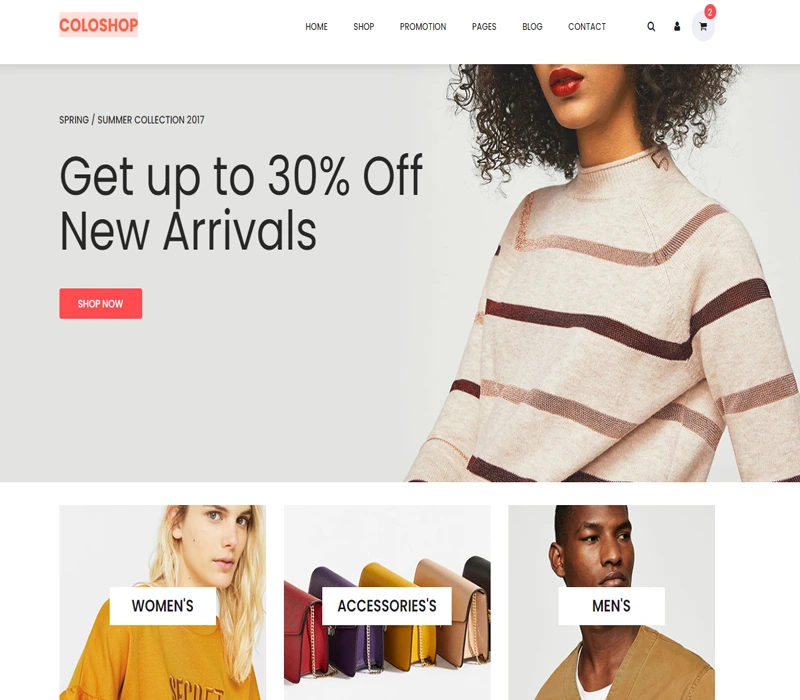 Coloshop website template