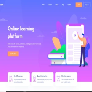 Courses website template