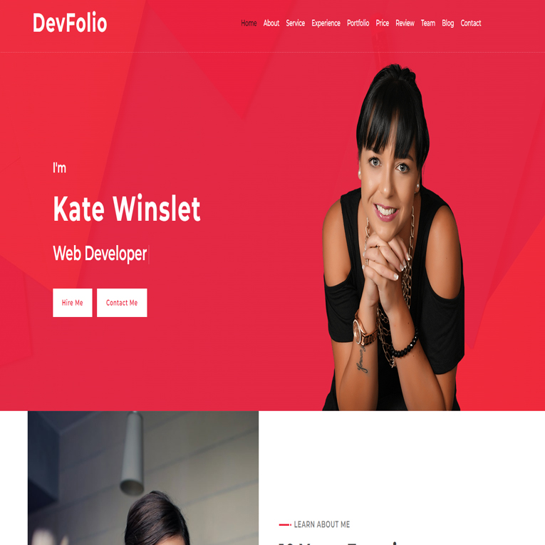 Devfolio website template