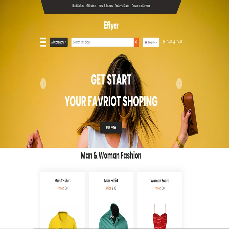Eflyer website template