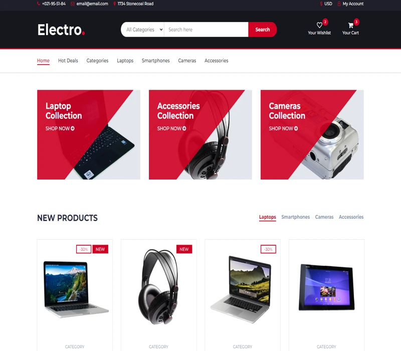 Electro website template