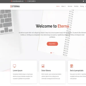 Eterna website template