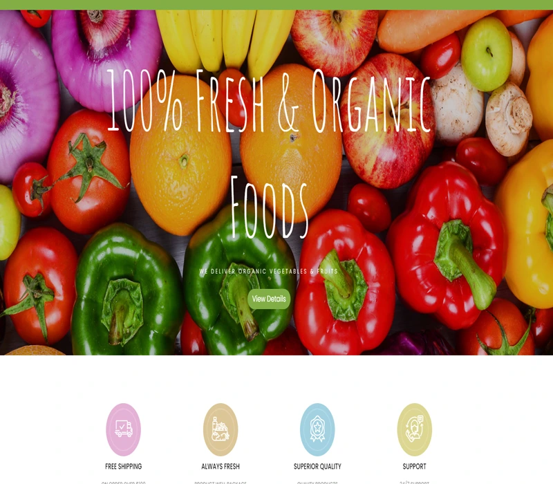 Foods website template