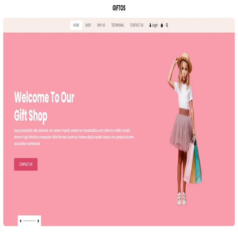 Giftos – website template