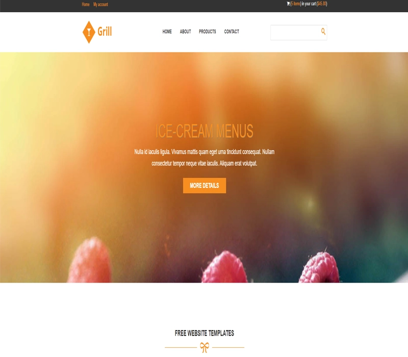 Grill website template