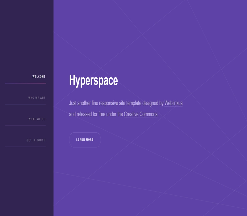 hyperspace website template