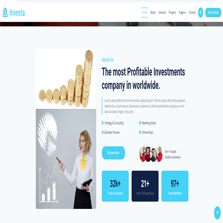 Investa website template - Image 2