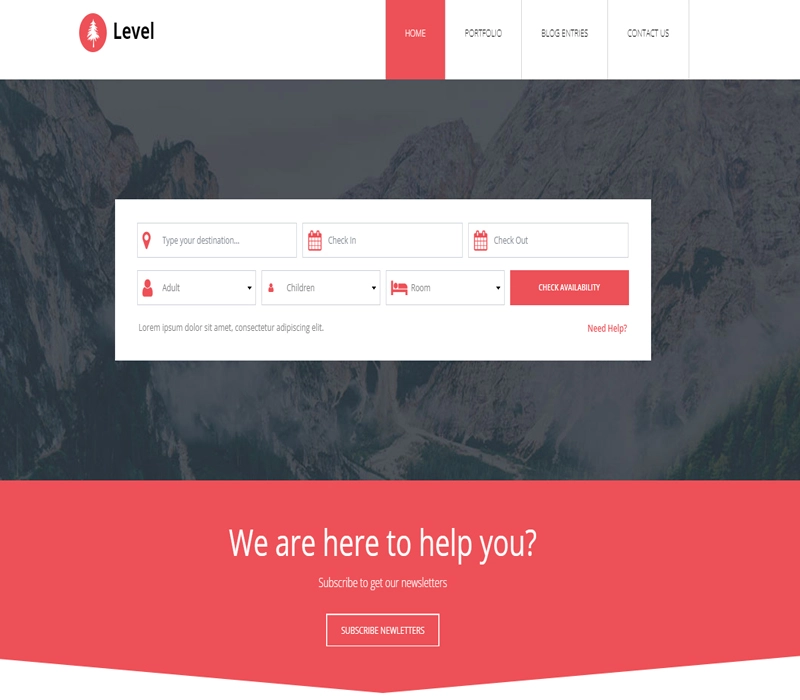 Level website template