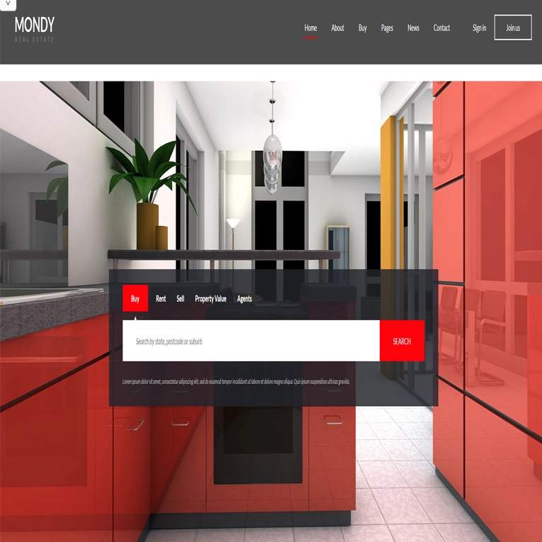 Mondy website template
