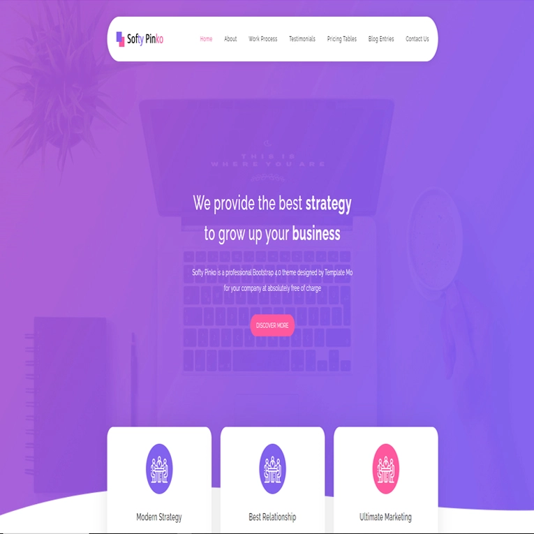 Softy Pinko website template