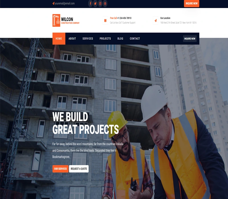 Wilcon – website template