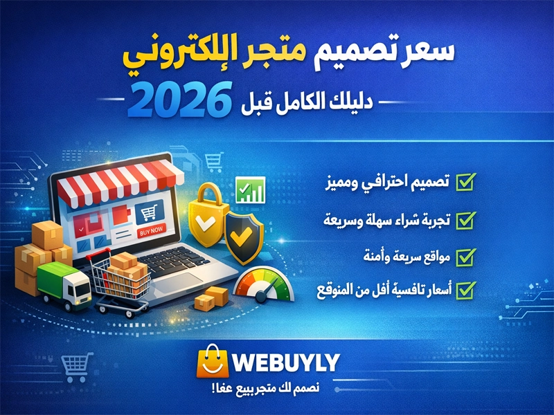 سعر تصميم متجر إلكتروني 2026 – دليلك الكامل قبل ما تبدأ