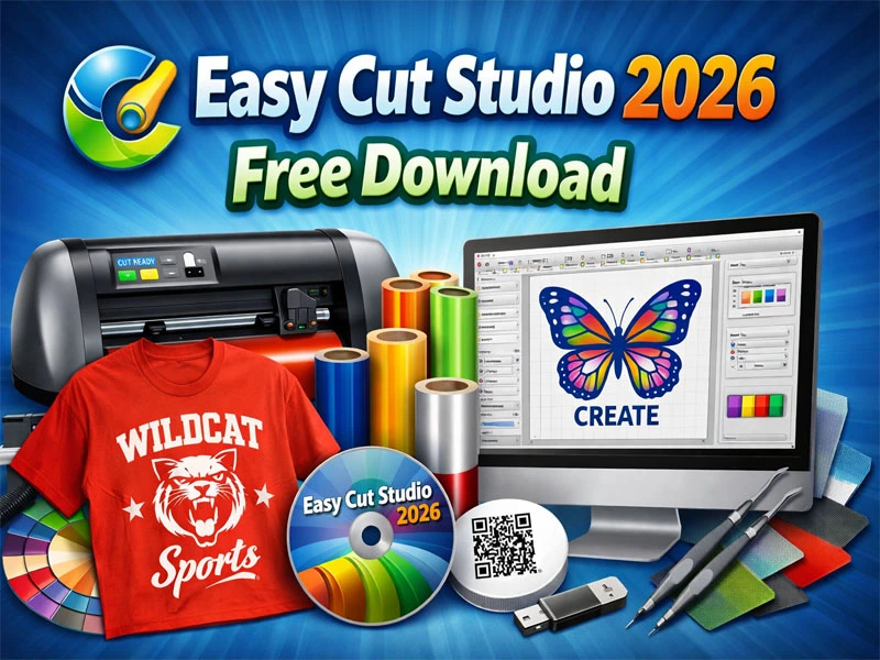برنامج Easy Cut Studio 2026 – الحل الذكي لتصميم وقص الفينيل بسهولة – تحميل مجاني